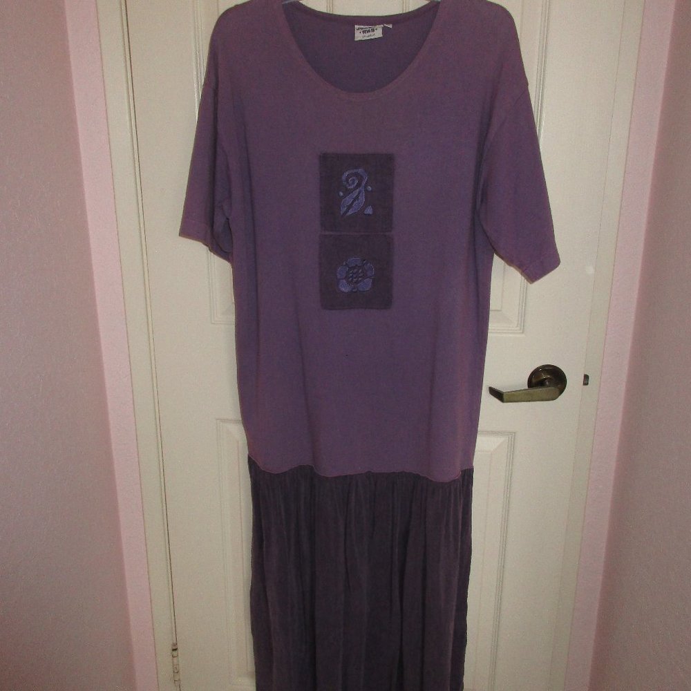 Purple Tee with swishy skirt